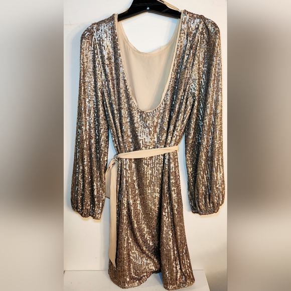 NWT! Platinum Juliet sparkle dress by Gentle Fawn in women's size med - Picture 2 of 3